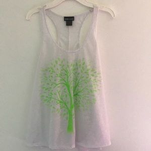 🔥PRICE DROP🔥Neon green tree tank top